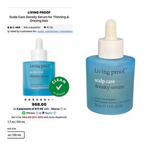Living Proof Scalp Care Density Serum for Thinning & Greying Hair, 1.7 oz. MSRP